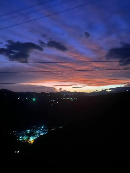 Sunset over Tablon de Gomez, Nariño harvest